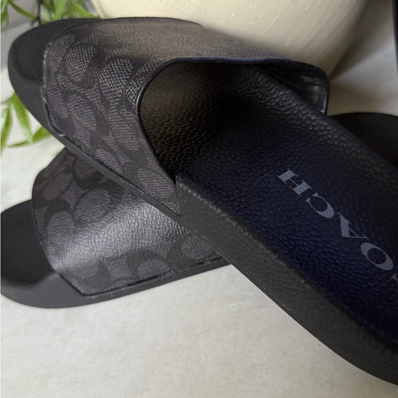 Coach Black Signature Slide Sandals - Picture 2 of 5